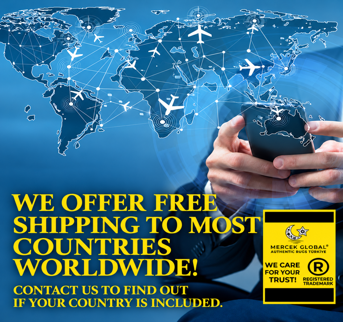 DID YOU KNOW WE OFFER FREE SHIPPING TO MOST COUNTRIES?